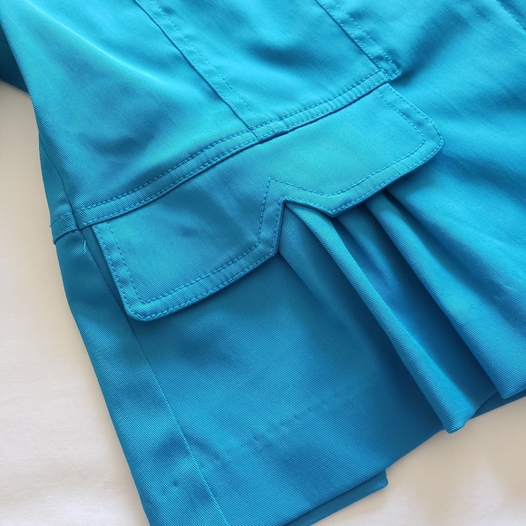 EUC Ruby Rd. Blue Ruffle Jacket Sz 18 - Picture 7 of 8